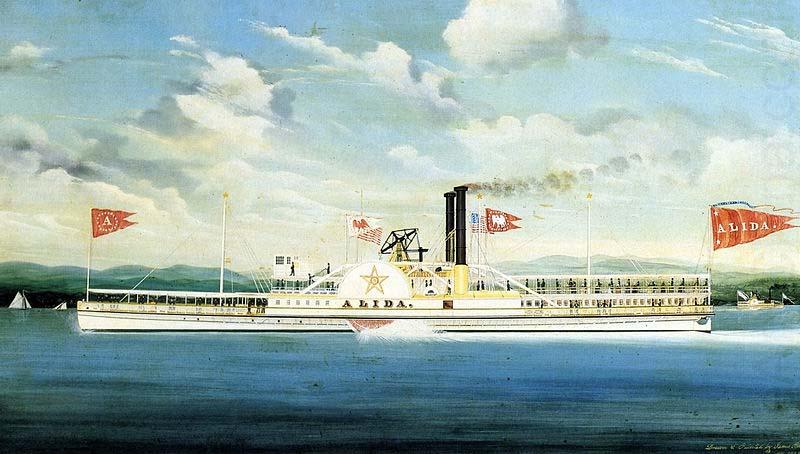 James Bard Alida, Hudson River steamer as painted china oil painting image